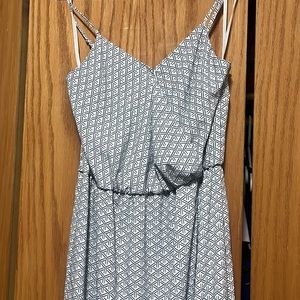 Banana Republic White Patterned Maxi Dress
